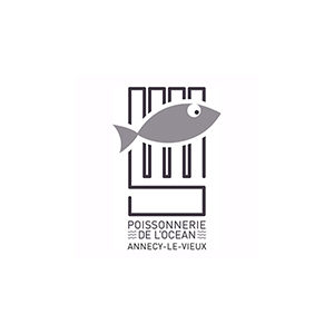 Logo de la Poissonnerie de l'Océan conçu par Lion Studio