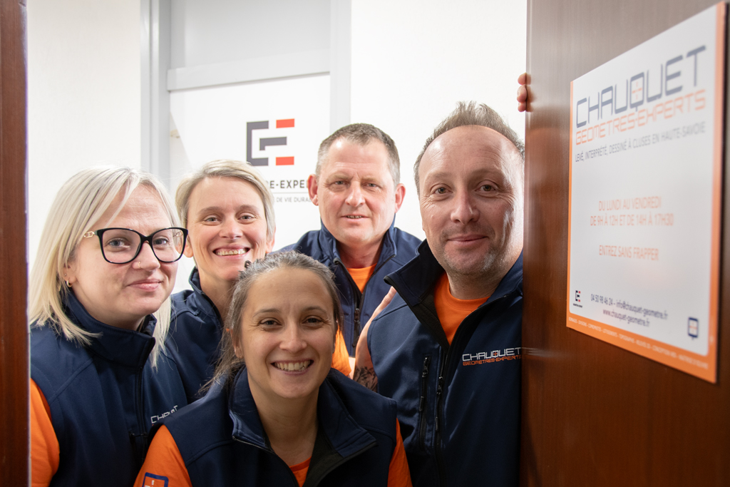L'équipe Chauquet Géomètres-Experts à Cluses en Haute-Savoie
